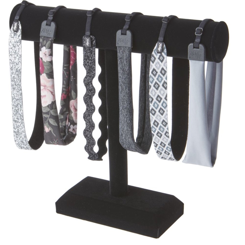 Black Velvet Accessory Display Jewelry Party T-Stand Headband Necklace Stand